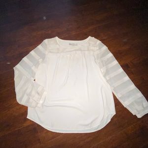 LOFT Long-Sleeve Blush Blouse